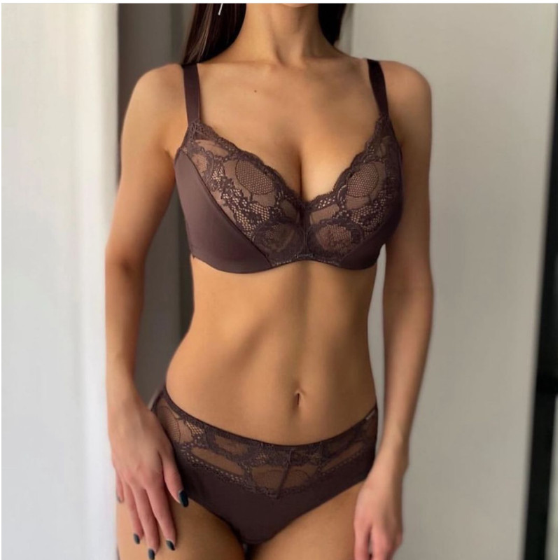 Комплект жіночої спідньої білизни Balaloum 9405 коричневий