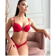 Комплект жіночої спідньої білизни Balaloum   9301  червоний